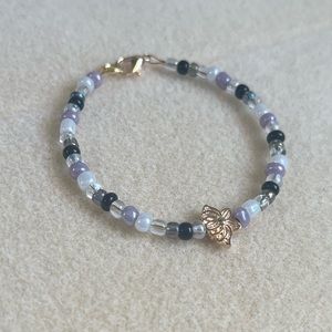 *2 for $20* Purple/Black/White/Gray Beaded Lotus Bracelet